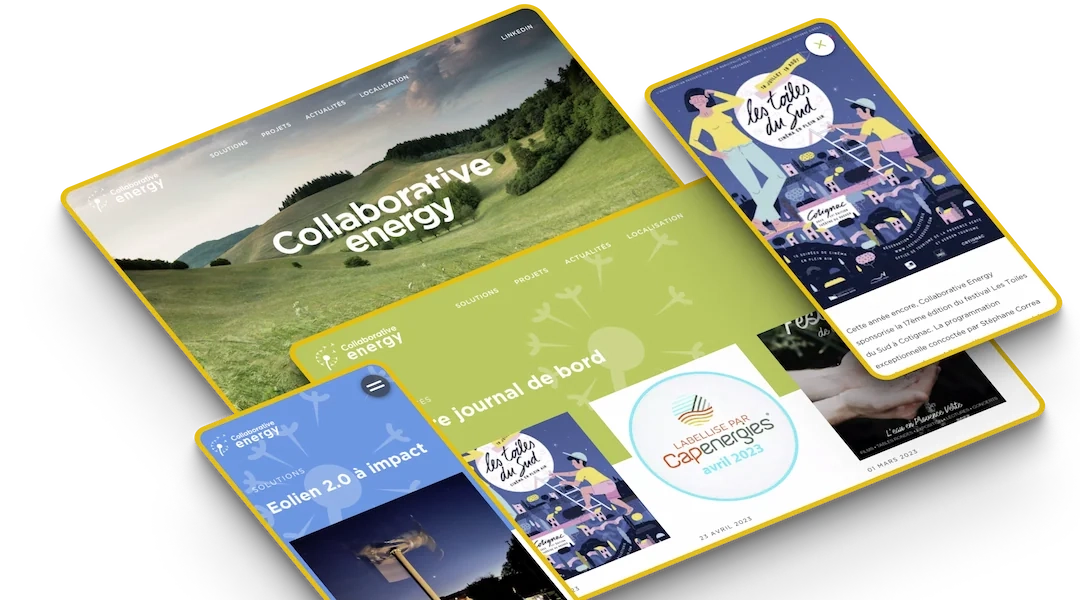 Collaborative energy site web sur mesure