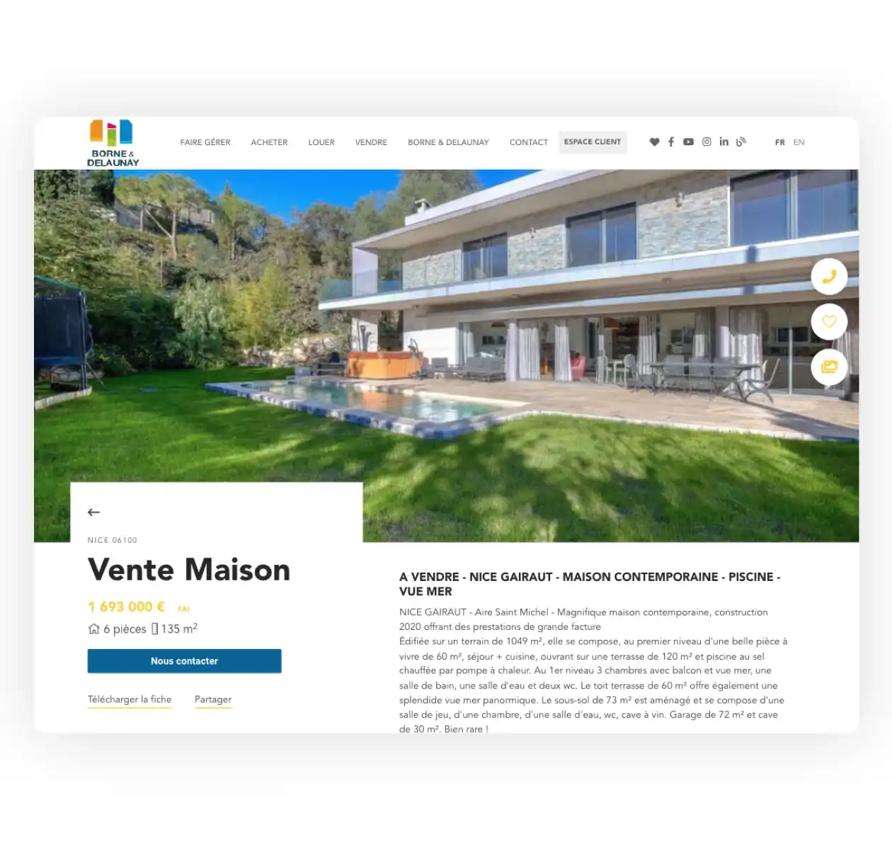 Site web Borne et delaunay