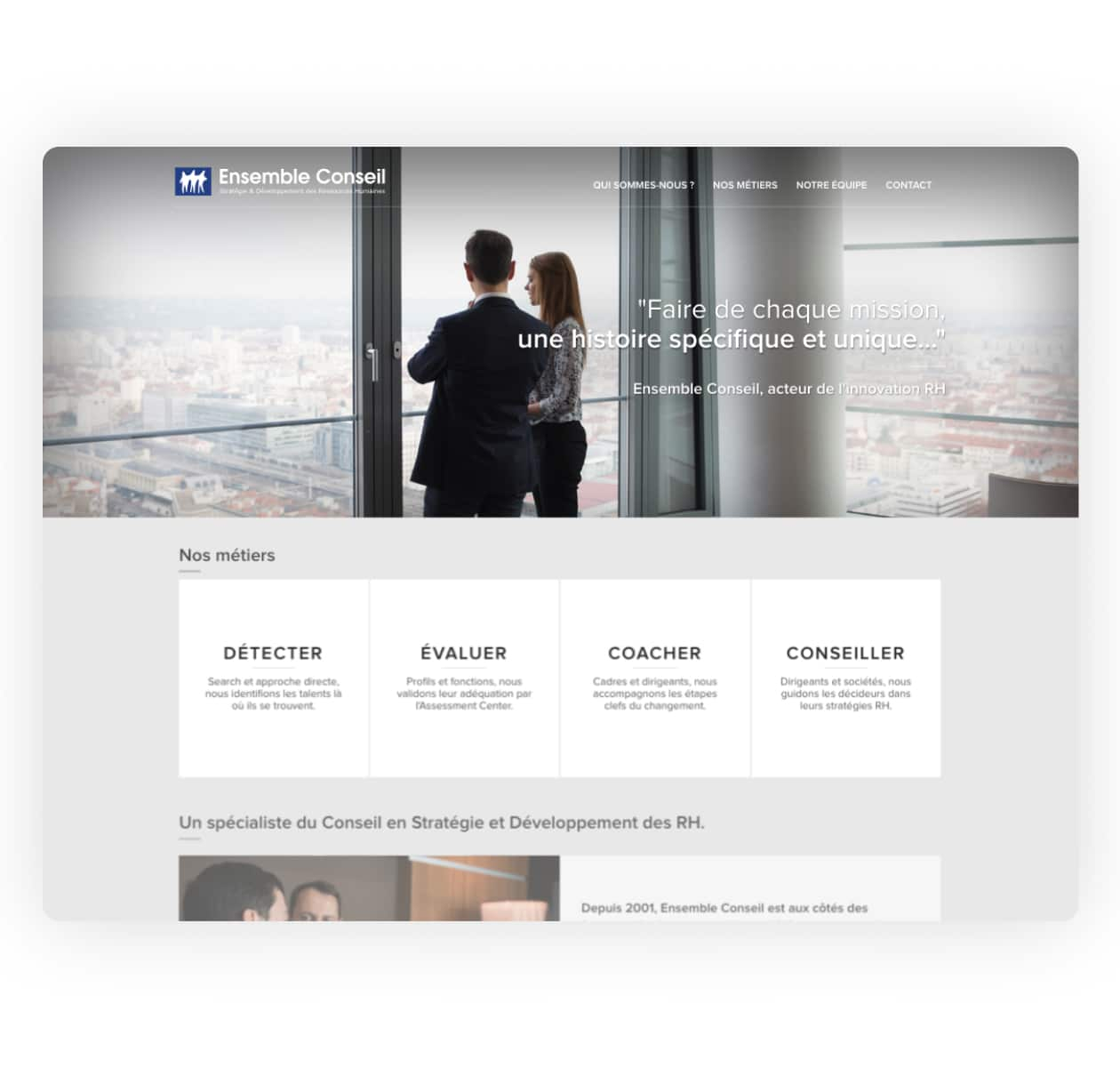 Site web Ensemble conseil par Studio HB