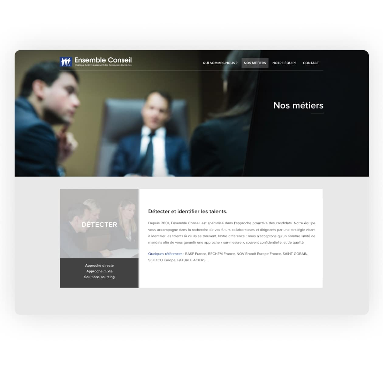 Site web Ensemble conseil par Studio HB