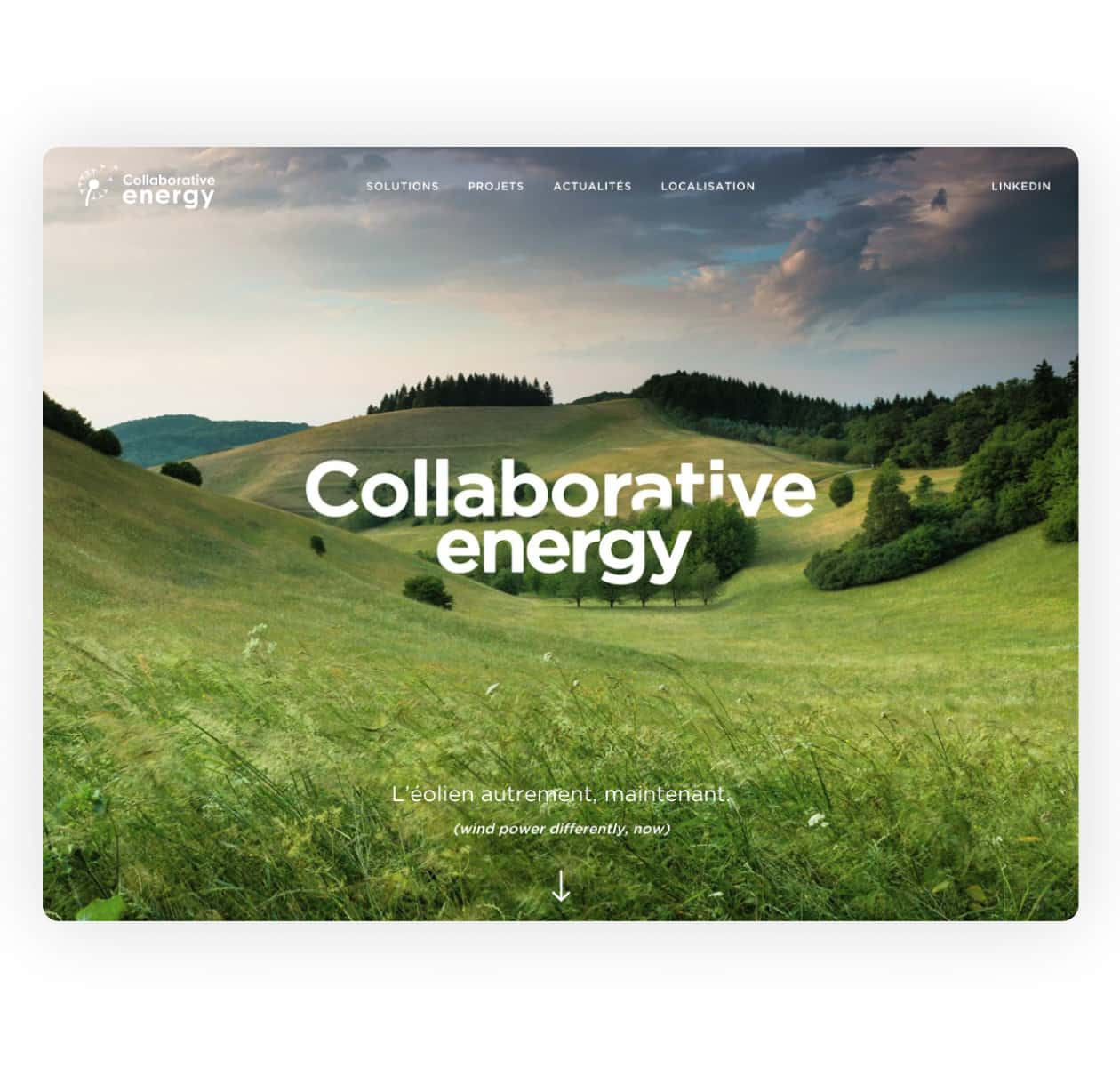 Site web collaborative energy par studio HB