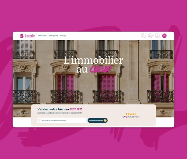 Benedic Immobilier - site web sur mesure