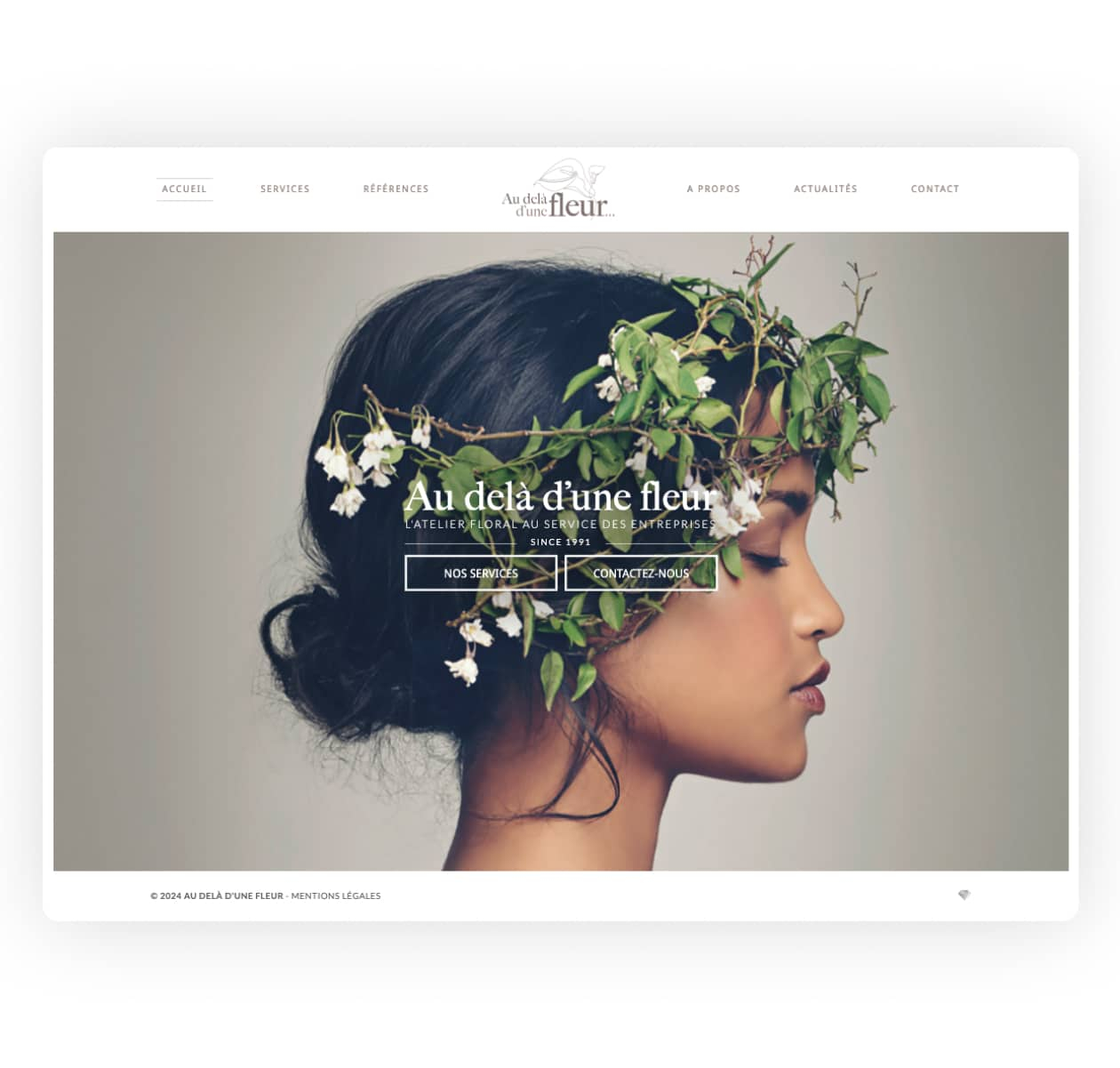 Site web au delà d'une fleur par studio HB