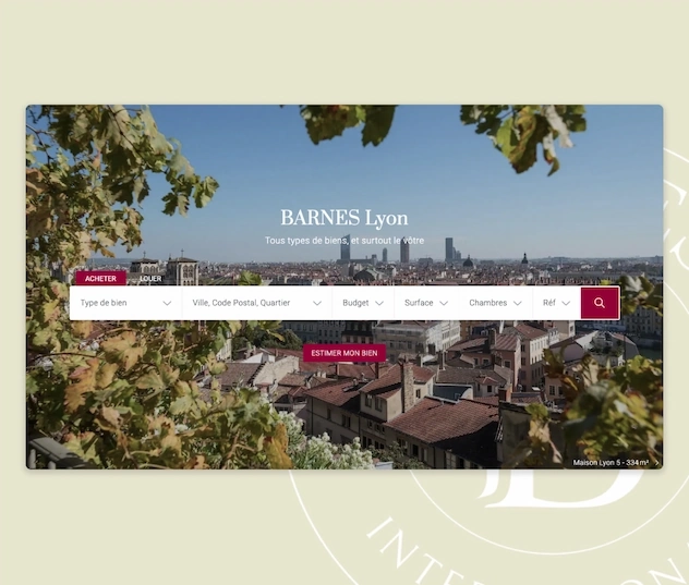 Site web immobilier - Barnes Lyon